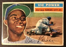 1956 Topps #67 Vic Power Kansas City A’s KC Athletics FREE SHIPPING 