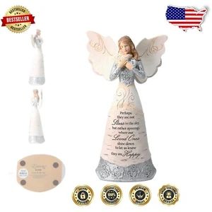 Polyresin Angel Figurine - 9 Inches of Beautiful Sentiment and Design - Picture 1 of 11