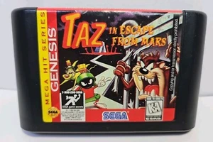 Taz in Escape From Mars (Sega Genesis, 1994) solo cartucho, probado, auténtico - Imagen 1 de 5