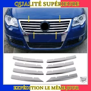 Calandre Chromé Prises D'air 8 pcs INOXY pour VW PASSAT B6 2005 à 2010 - Imagen 1 de 9