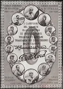 PUBBLICITA' 1923 PIRELLI CORD TARGA FLORIO NAZZARO CHIRIBIRI FERRARI MASERATI - Foto 1 di 1