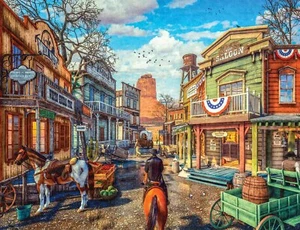Springbok Old Western Town 500 Piece Jigsaw Puzzle - Picture 1 of 2