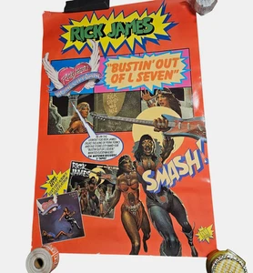 Rick James Bustin' Out Of L Seven Promo Album Poster 1970s Motown Records Funk - Bild 1 von 9