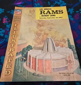 DETROIT LIONS/L.A. RAMS - 1963 GAME PROGRAM - MULTI-SIGNATURES - Picture 1 of 5