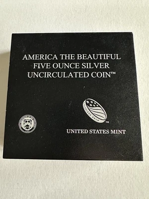 2013 "P" ATB 5oz .999 Silver *MT RUSHMORE* 25c Box & COA America the Beautiful - Image 1 of 4
