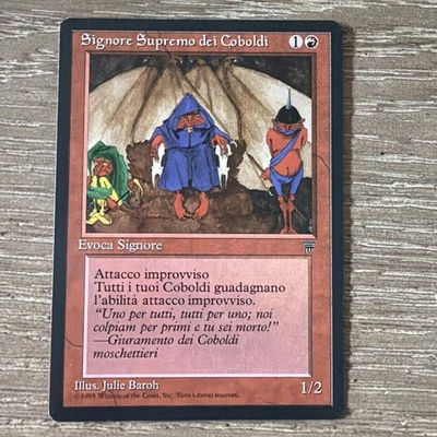 Kobold Goblin Overlord Legends Italian MTG NM Magic: The Gathering - Image 1 of 2