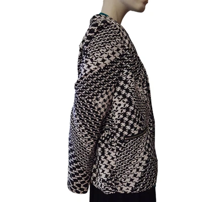 Elementz Blazer Women's Size Large Black & White One Button Polyester Jacket - Image 1 of 4