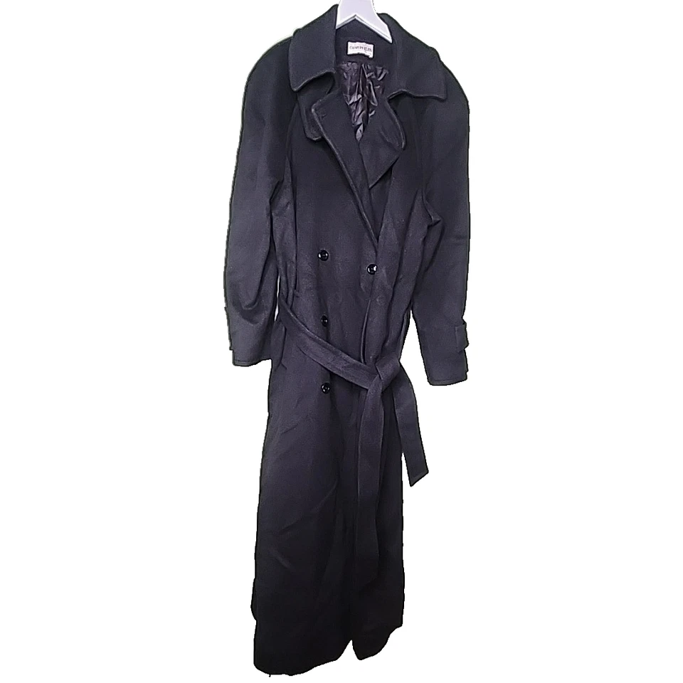 Abrigo Largo Charles Klein De Colección 2X Lana Negro Clásico Dinero Antiguo Preppy EE. UU. Foto 1 de 4