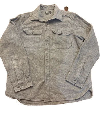 Camisa Eddie Bauer Para Hombre Regular Talla M Gris Franela Abotonada Manga Larga Foto 1 de 4