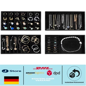 Schmucktabletts mit 4 Schalen | Stapelbar & Schutz - Bild 1 von 8