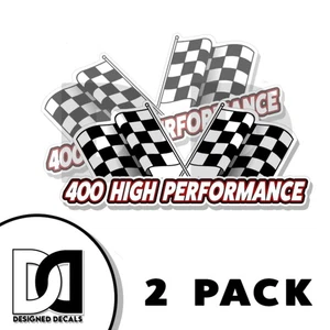 400 HIGH PERFORMANCE AIR CLEANER engine DECAL for classic or muscle car 2PK - Foto 1 di 2