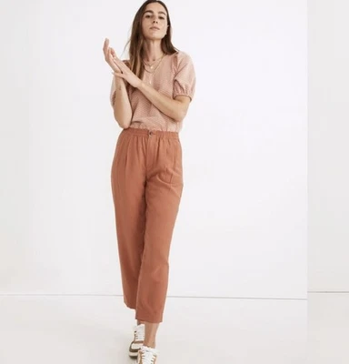 Madewell Drapey Track Trousers Weathered Brick Red Pants Women's Medium - Image 1 of 4