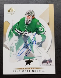 2024-25 SP Authentic Jake Oettinger Limited Gold Auto #30 Dallas Stars - Bild 1 von 2