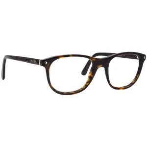 Prada Eyeglasses VPR 17R 2AU-1O1 Dark Havana Square Frame Italy 54[]19 145 - Picture 1 of 6