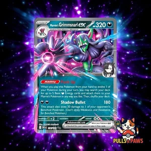 Pokémon TCG Marnie's Grimmsnarl ex 136/182 Destined Rivals Double Rare NM - Picture 1 of 3
