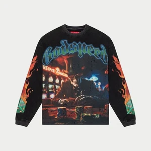 Godspeed Life's A Gamble LS T-shirt (Black Wash) Authentic Brand New Unopened - Picture 1 of 1