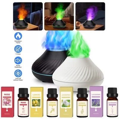 Aroma-Vulkan-Feuerflammen-Diffusor, Luftbefeuchter, Aromatherapie, ätherisches - Bild 1 von 4
