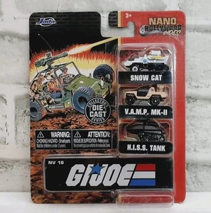 Jada Nano Hollywood Rides: 1.65" G.I. Joe Vehicle 3-Pc Set Collection Micro Mini - Picture 1 of 7