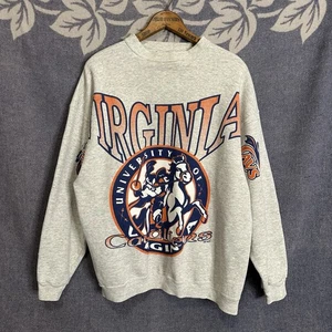 Vintage 90s University Of Virginia Cavaliers Large Spellout Logo TSI XL USA - Bild 1 von 6