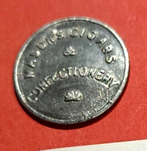 (Pgasteelers1) Maverick Token "Mason 's Cigars Confectionary" 2 1/2 Ct Alum. Rd. - Picture 1 of 2