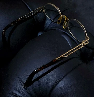 Vintage Courreges Gold Oval Eyeglasses Frames C 9680 A 16 (Scripted) FRANCE 🇫🇷 - Image 1 of 4