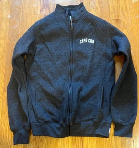 CAPE COD CUFFYS MENS ZIP UP SWEATSHIRT NAVY BLUE / DARK GRAY SIZE MEDIUM - Picture 1 of 4