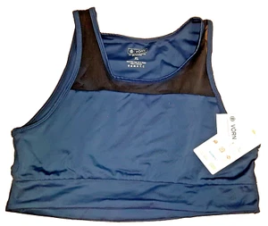 Neu Vorn Übergröße XL High Impact Sport BH Navy Schwarz Run Gym Fitness Sport - Bild 1 von 12