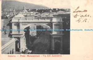 R358872 Genova Ponte Monumentale Via XX Settembre 1903 - Imagen 1 de 4