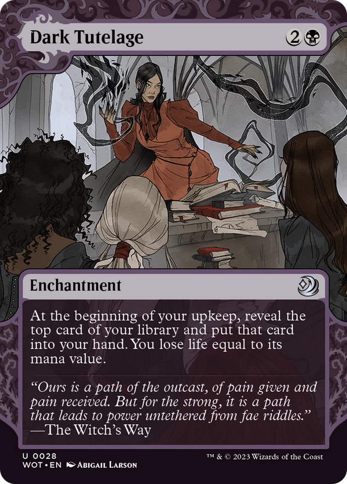 x1 Dark Tutelage WOT Enchanting Tales MTG 28 UNCOMMON M/NM 1x - Image 1 of 1