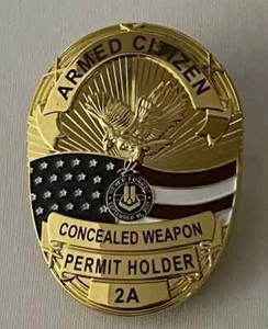 Armed Citizen Badge Gold - Picture 1 of 2