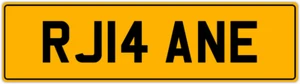 JANE JAN JANES JOANNE JANEY PRIVATE REGISTRATION NEW CAR NUMBER PLATE RJ14 ANE - Picture 1 of 4