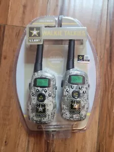 NEW U.S. Army Walkie Talkie Up To 329 Feet Camo Battery Operated USA20022 SEALED - Picture 1 of 2