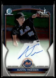 2023 Bowman Chrome Austin Troesser Auto New York Mets #ATR - Picture 1 of 2