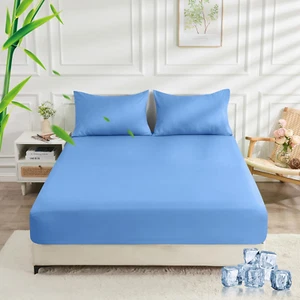 Bamboo Cooling Queen Fitted Sheet 1 Piece Only- 2000TC Ultra Soft & Breathable - - Picture 1 of 7