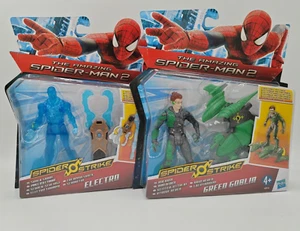 2 Pcs Amazing Spider-Man 2 GREEN GOBLIN & Electro 3.75'' Figure 2014 MOSC HASBRO - Picture 1 of 11