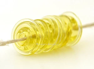 Juego de discos KELP WHEAT AMARILLO * cuentas de vidrio de murano hechas a mano TANERES sra - Imagen 1 de 4