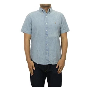Camisa Polo Ralph Lauren Calce Clásico Manga Corta Abotonada Cambray con Poni - Imagen 1 de 3