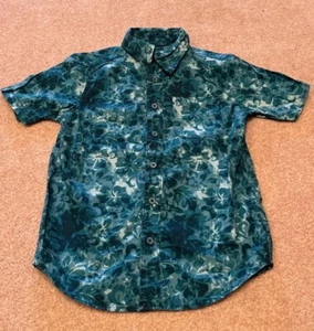 Wonder Nation Boys Button Front Shirt Size M (8) Green Floral - Picture 1 of 5