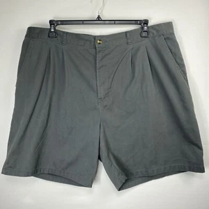 Puritan Shorts Mens Size 42 Gray Chino Shorts Pleated - Picture 1 of 8