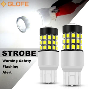 GLOFE 7443 T20 LED Turn Signal Light Blinker/ Brake Lamp White Bulbs for Chevy - Picture 1 of 8