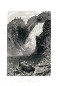 THE UPPER YELLOWSTONE FALLS; 1872 Picturesque America - Bild 1 von 1