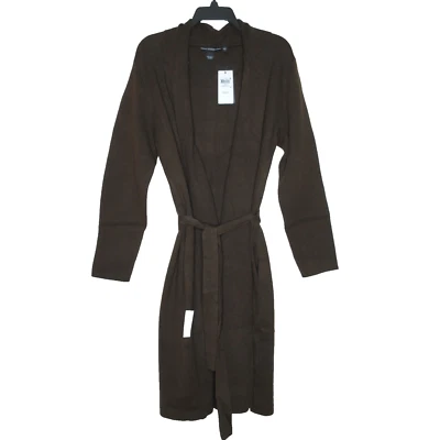 Guess Women's Clarissa Cardi Long Sleeve Cashmere Blend Midi Sweater Brown S B61 - Image 1 of 4