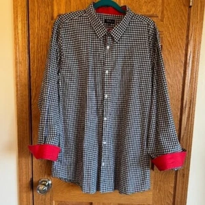 Camicia Galaxy by Harvic uomo 2XL nera a quadri manica lunga con bottoni - Foto 1 di 5