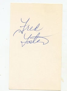 Fred Foster signierte Karteikarte 1970 Royals Cavs HOF garantiert authentisch KOA - Bild 1 von 1