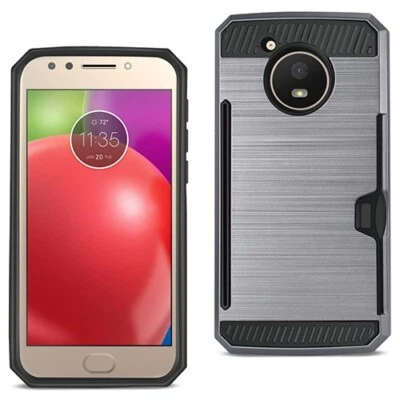 Funda Activa Híbrida Doble Capa para Motorola Moto E4 Cubierta Protectora con Portatarjetas Foto 1 de 2