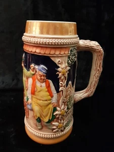 Vintage German Large7.6 inches Beer Mug Stein Ceramic - Picture 1 of 7