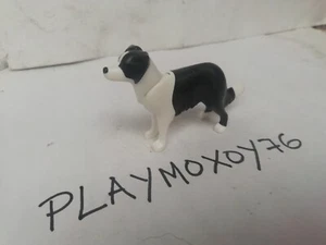 PLAYMOBIL ANIMALES. TIENDA PLAYMOXOY76. PERRO NEGRO Y BLANCO BORDER COLLIE. - Imagen 1 de 2