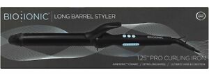 NEW Bio Ionic Long Barrel Styler Curling Iron - Black 1.25”