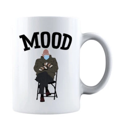 MOOD Coffee Mug Feel the Bern, Bernie Sanders Inauguration Day Bernie Mittens - Image 1 of 4