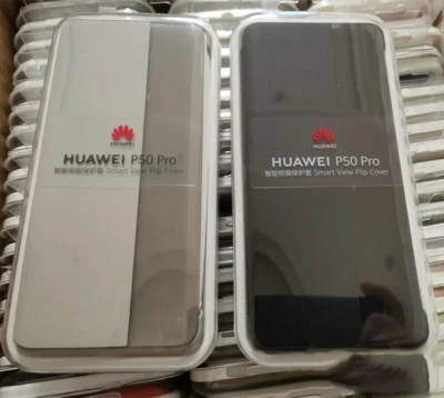 Genuine For HUAWEI P50 Pro Smart View PU Leather Flip Case Cover - Image 1 of 4